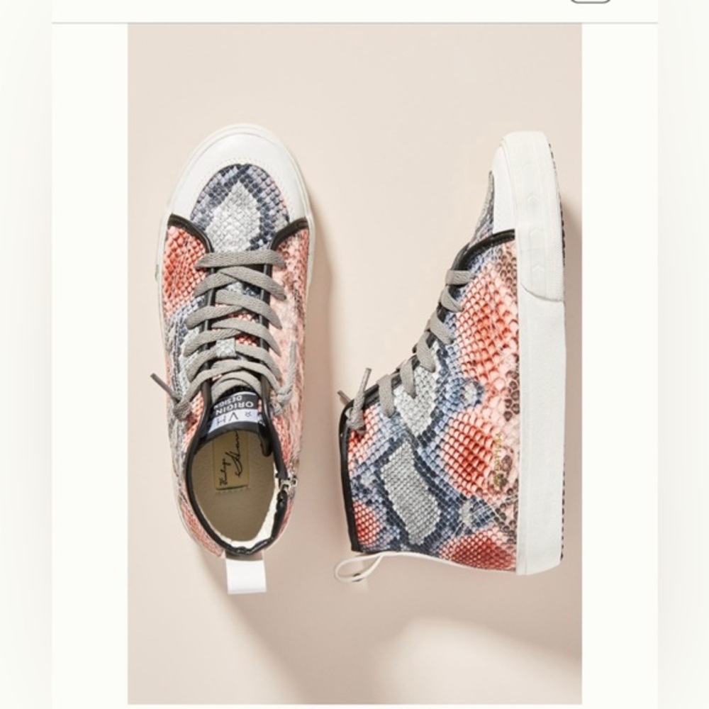 Anthropologie Snake High Top Sneakers Size 6.5